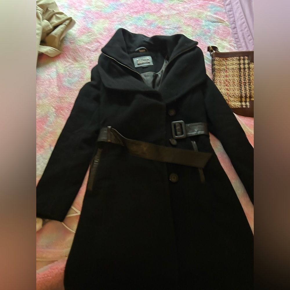Mackage Black wool coat Size small. Worn less than 5 times.